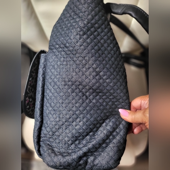 Vera Bradley Quilted Blue Gray Tote - Picture 5 of 13